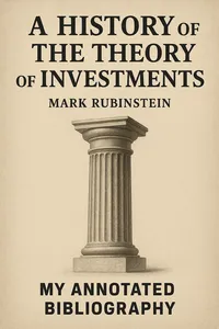 Cover of 'A history of the theory of investments'