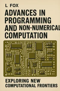 Cover of 'Advances in programming and non numerical computation'