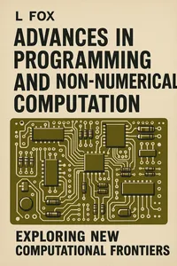 Cover of 'Advances in programming and non numerical computation'