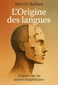 Couverture de 'Lorigine des langues'